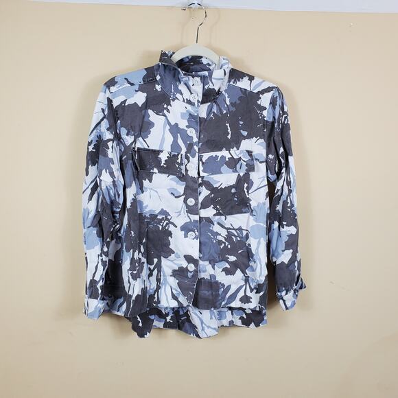 Laurie Felt Button Front Swing Army Jacket Women's Size 2 - Picture 1 of 12